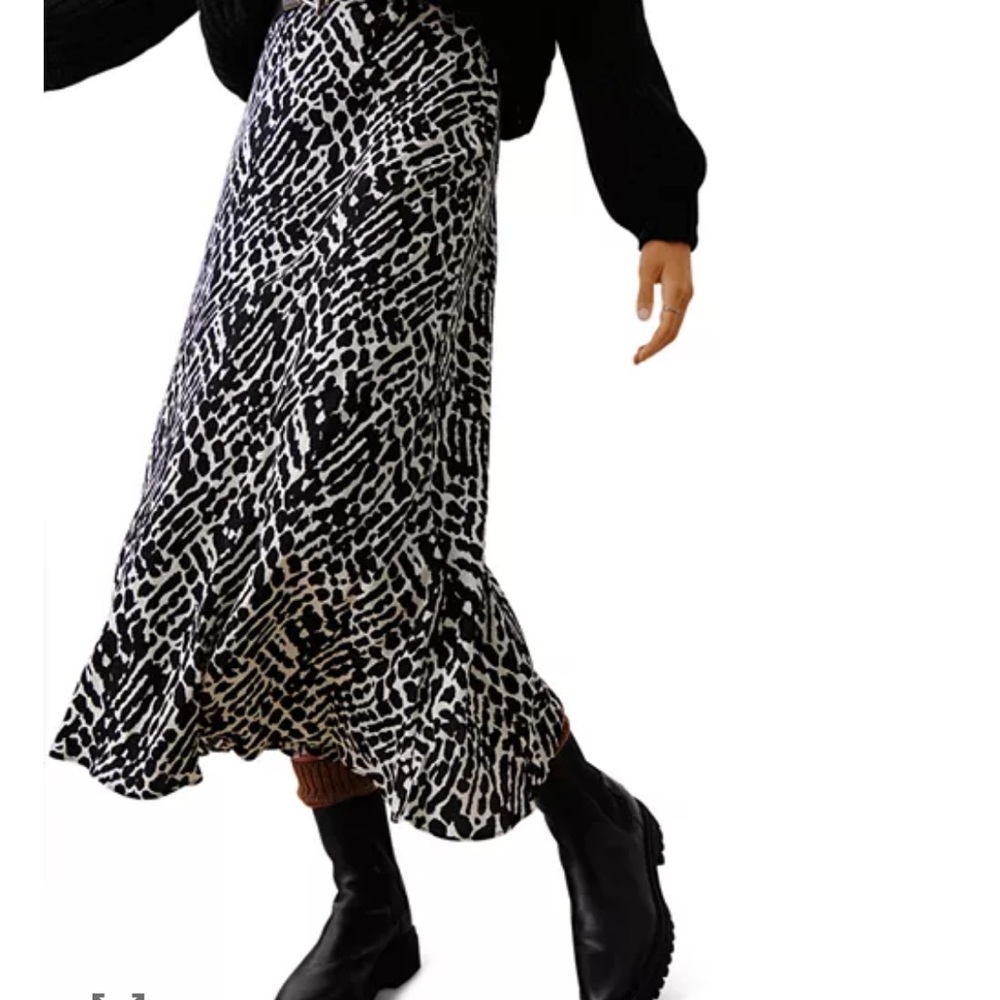 ba&sh Oddy Animal Print Midi Skirt